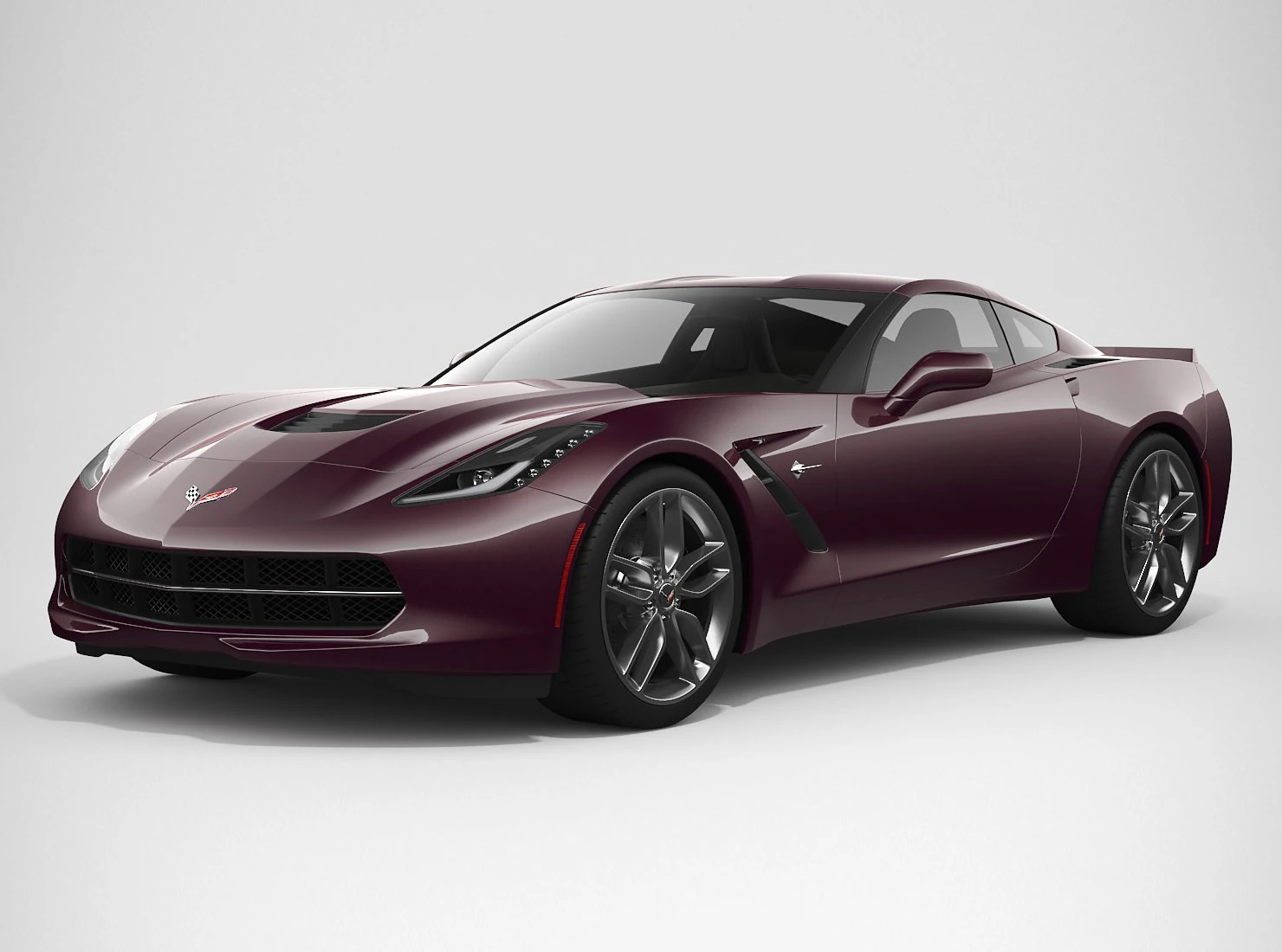 chevrolet corvette stingray 2017 3D Model .c4d .max .obj .3ds .fbx .stl .blend 