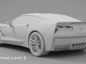chevrolet corvette stingray 2017 3D Model