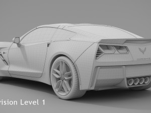 chevrolet corvette stingray 2017 Modèle 3D