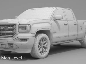 2017 gmc sierra 1500 double cab all terrain 3D Model