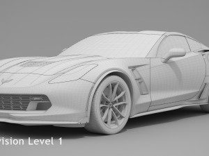 chevrolet corvette grand sport 2017 3D मॉडल