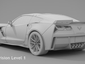 chevrolet corvette grand sport 2017 3D मॉडल