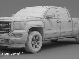 2018 gmc sierra 1500 crew cab 3D Model