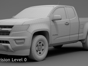 chevrolet colorado 2018 extended cab Modelo 3D
