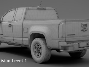 chevrolet colorado 2018 extended cab Modelo 3D