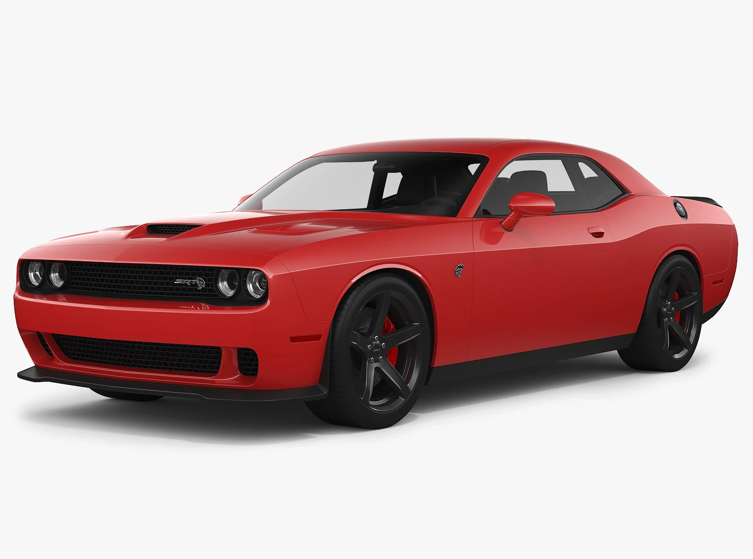 dodge challenger srt hellcat 2018 3D Model .c4d .max .obj .3ds .fbx .stl .blend 