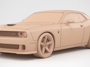 dodge challenger srt hellcat 2018 Model 3D
