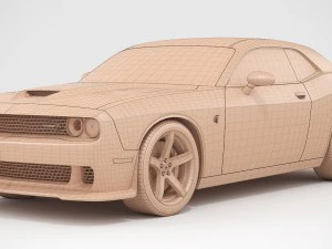 dodge challenger srt hellcat 2018 3D Model
