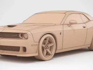 dodge challenger srt hellcat 2018 3D Model