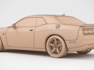 dodge challenger srt hellcat 2018 3D Model