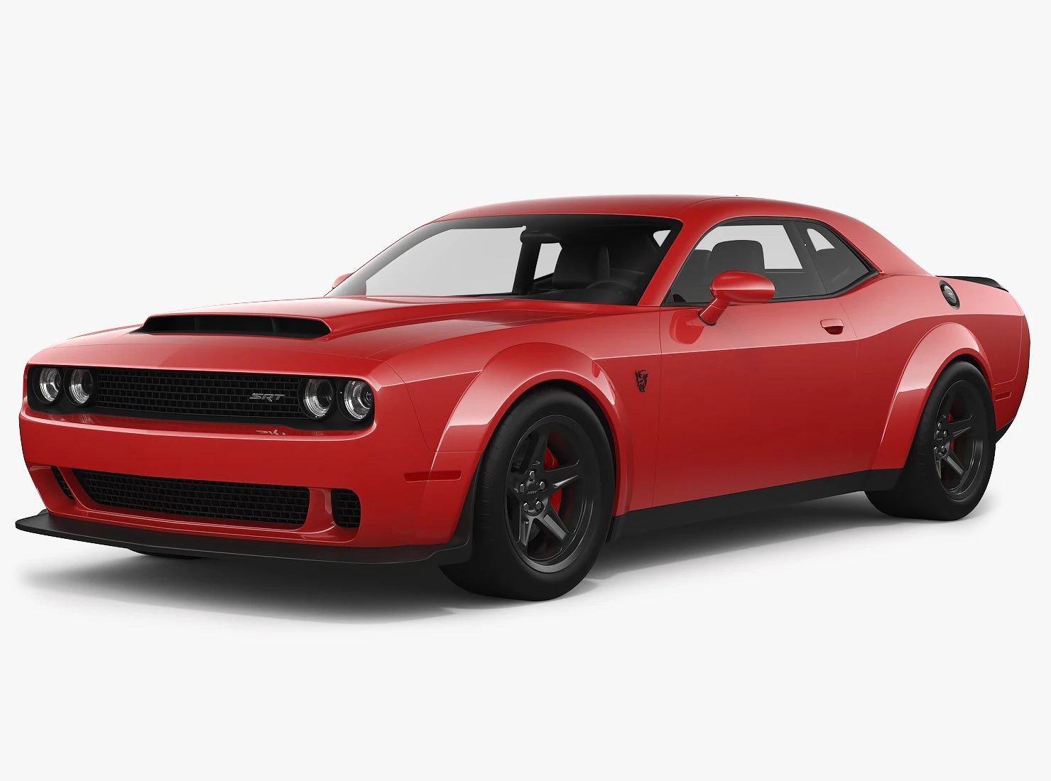 dodge challenger srt demon 2018 3D Model .c4d .max .obj .3ds .fbx .stl .blend