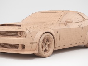 dodge challenger srt demon 2018 Model 3D