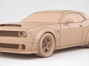 dodge challenger srt demon 2018 Model 3D