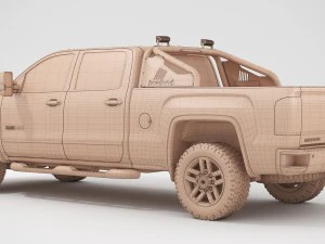 2018 gmc sierra 2500hd tout terrain x Modèle 3D
