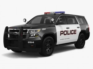 chevrolet tahoe 2018 polícia Modelo 3D