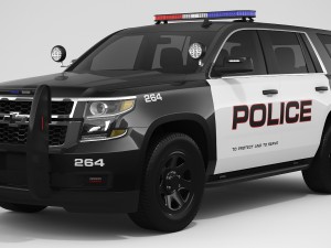 chevrolet tahoe 2018 police 3D Model