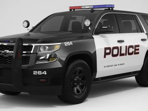 chevrolet tahoe 2018 police 3D Model