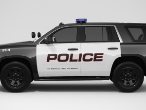 chevrolet tahoe 2018 police 3D Model