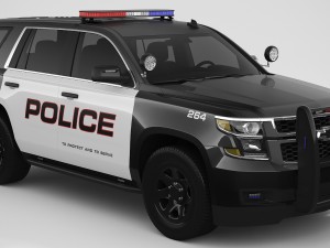 chevrolet tahoe 2018 police 3D Model