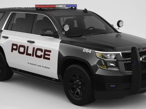 chevrolet tahoe 2018 police 3D Model