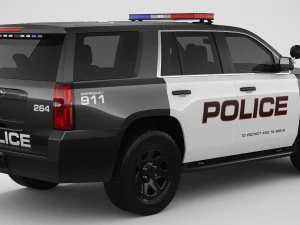 chevrolet tahoe 2018 police 3D Model