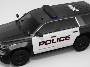 chevrolet tahoe 2018 police 3D Model