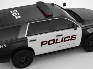 chevrolet tahoe 2018 police 3D Model