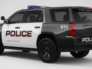chevrolet tahoe 2018 police 3D Model