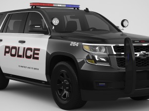 chevrolet tahoe 2018 police 3D Model