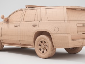 chevrolet tahoe 2018 police 3D Model