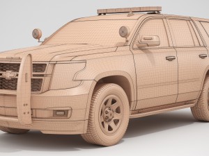 chevrolet tahoe 2018 police 3D Model