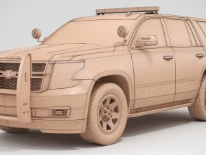 chevrolet tahoe 2018 police 3D Model