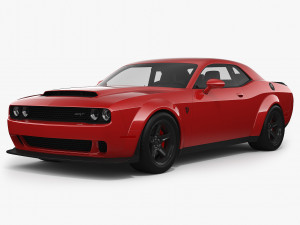 dodge challenger demon 2018 with interior 3D Model