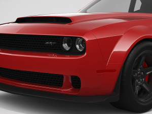 dodge challenger demon 2018 with interior 3D Модель