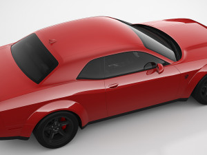 dodge challenger demon 2018 with interior 3D Модель