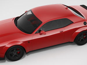 dodge challenger demon 2018 with interior 3D Модель