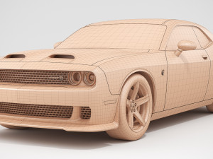 dodge challenger hellcat 2019 3Dモデル
