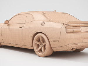 dodge challenger hellcat 2019 3Dモデル