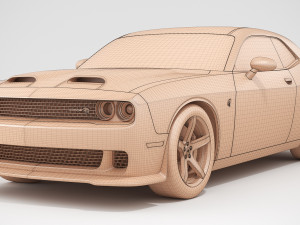 dodge challenger hellcat 2019 3Dモデル