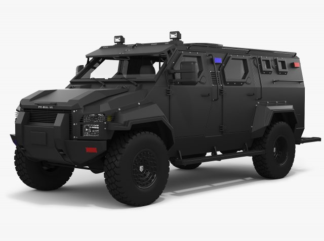swat truck pit-bull vx 3D Model .c4d .max .obj .3ds .fbx .stl .blend 