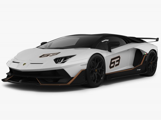 lamborghini aventador svj 63 3D-Modell .c4d .max .obj .3ds .fbx .stl .blend 
