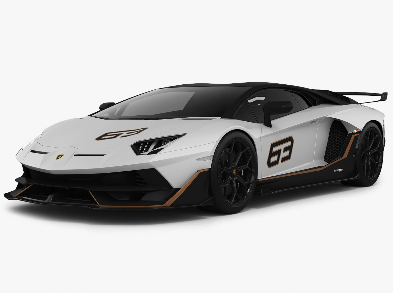 lamborghini aventador svj 63 3D Model .c4d .max .obj .3ds .fbx .stl .blend
