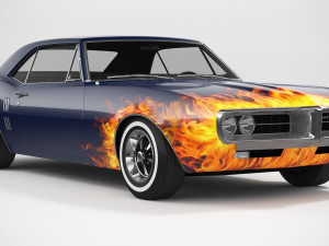 Pontiac Firebird 1967 Custom 3D मॉडल