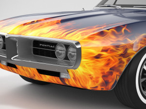 Pontiac Firebird 1967 Custom 3D मॉडल