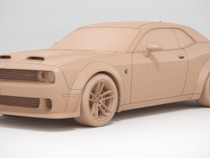 Dodge Challenger Hellcat Widebody 2022 3D-Modell