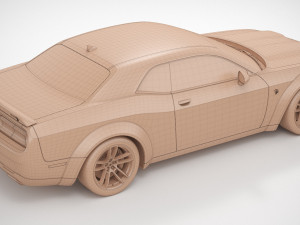 Dodge Challenger Hellcat Widebody 2022 3D-Modell