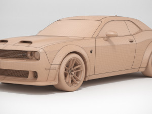 Dodge Challenger Hellcat Widebody 2022 3D-Modell