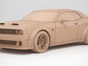 Dodge Challenger Hellcat Widebody 2022 3D Model