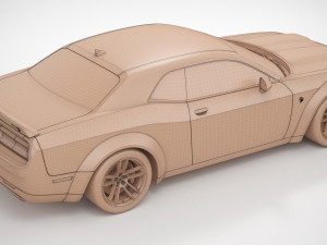 Dodge Challenger Hellcat Widebody 2022 3D-Modell