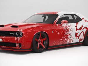 Dodge Challenger Hellcat 2022 Custom 3D Model